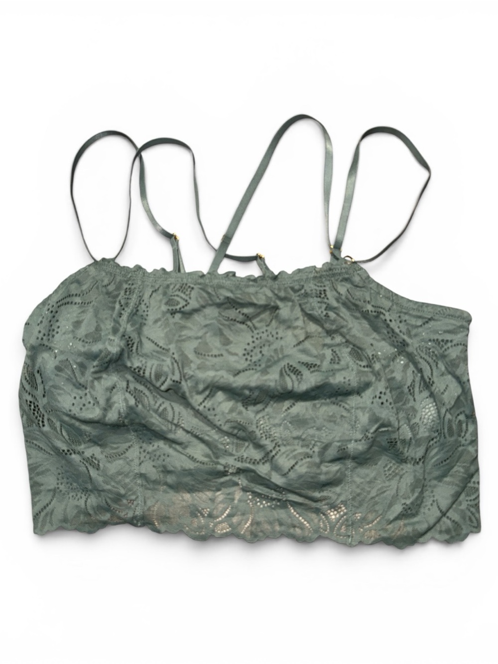 Aerie XL Lace Bralette with Double Straps - Sage Green New